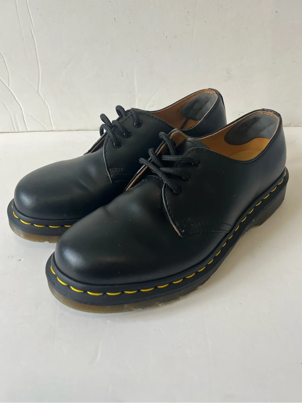 Dr. Martens 1461 hasSmooth Leather Black Leather 3-Eye Derby Oxford shoes M6/W7